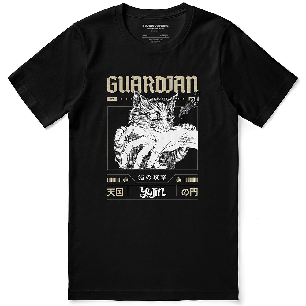 Guardian Cat T-Shirt | Yūjin Japanese Anime Streetwear Clothing