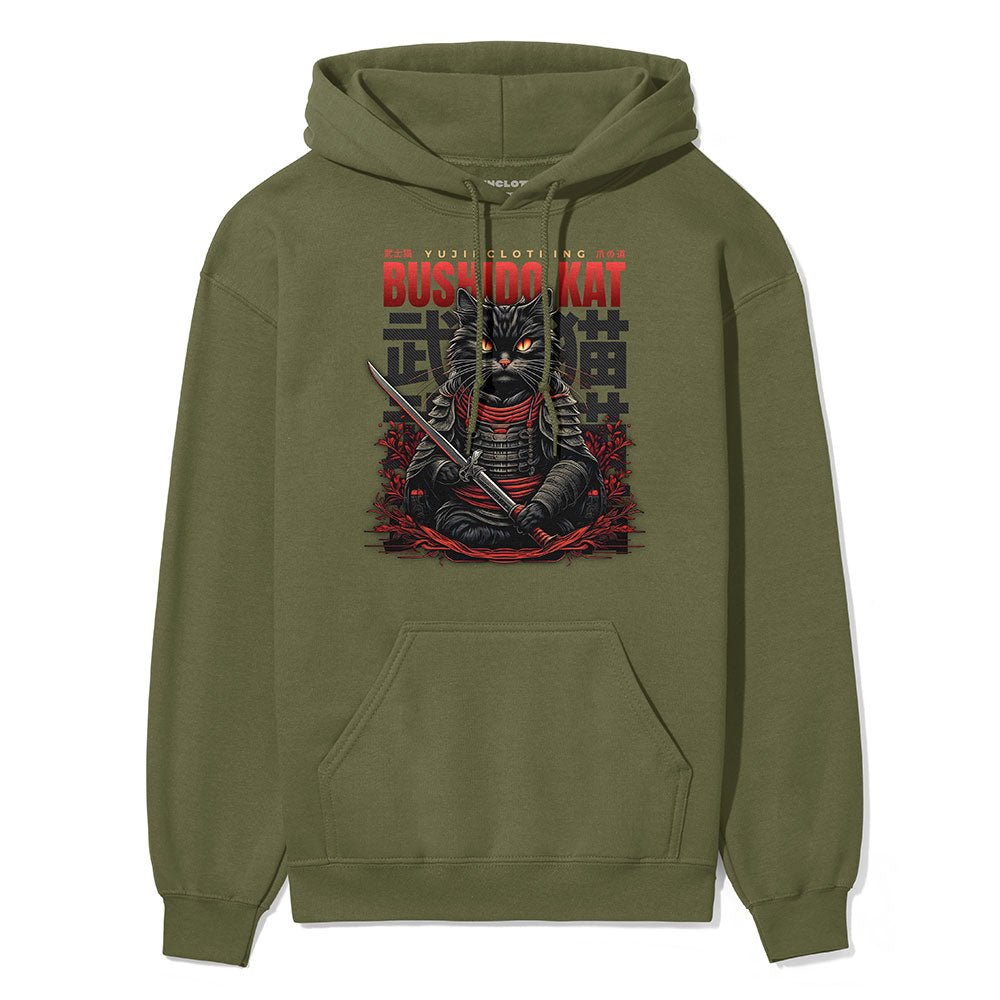 Bushido Cat Hoodie | Yūjin Japanese Anime Streetwear Clothing
