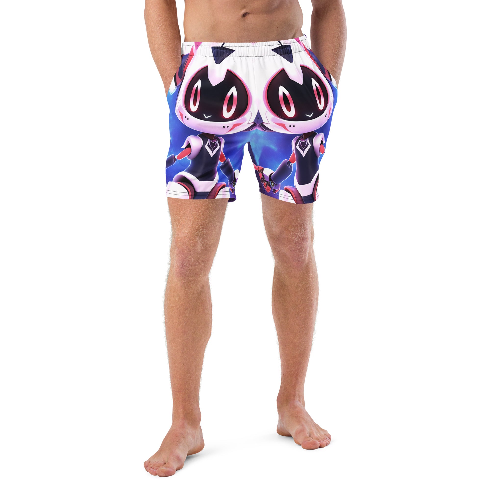 Cyber Friend Swim Trunks | Yūjin Japanese Anime Streetwear Clothing