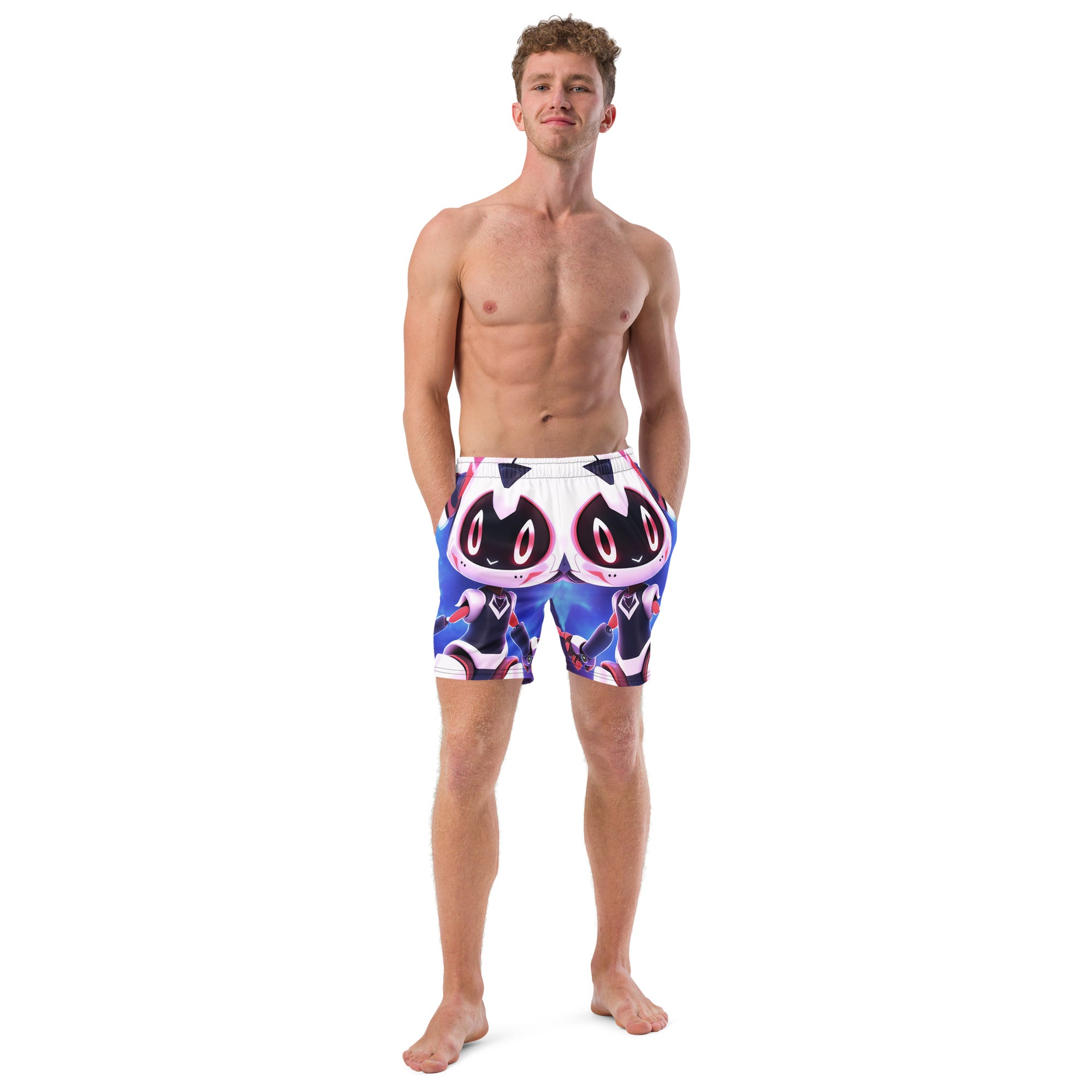 Cyber Friend Swim Trunks | Yūjin Japanese Anime Streetwear Clothing