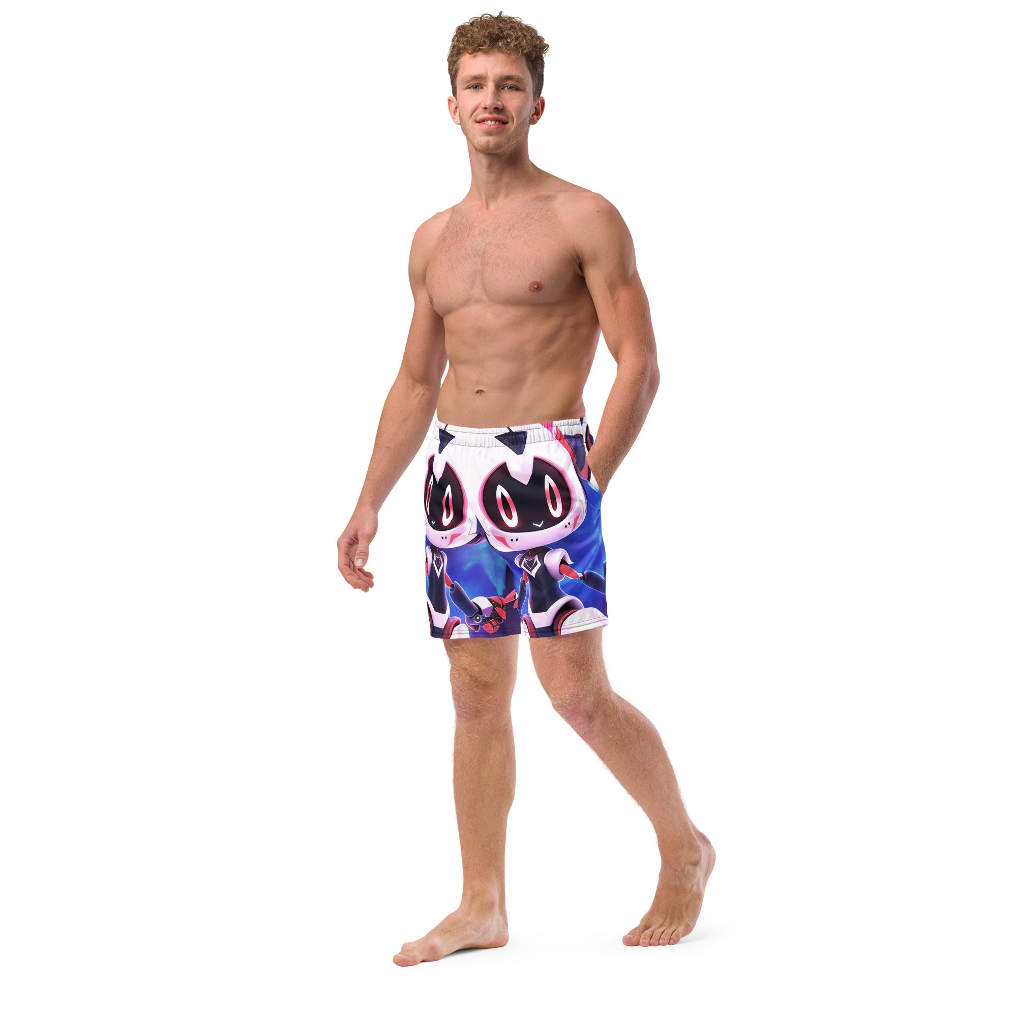 Cyber Friend Swim Trunks | Yūjin Japanese Anime Streetwear Clothing