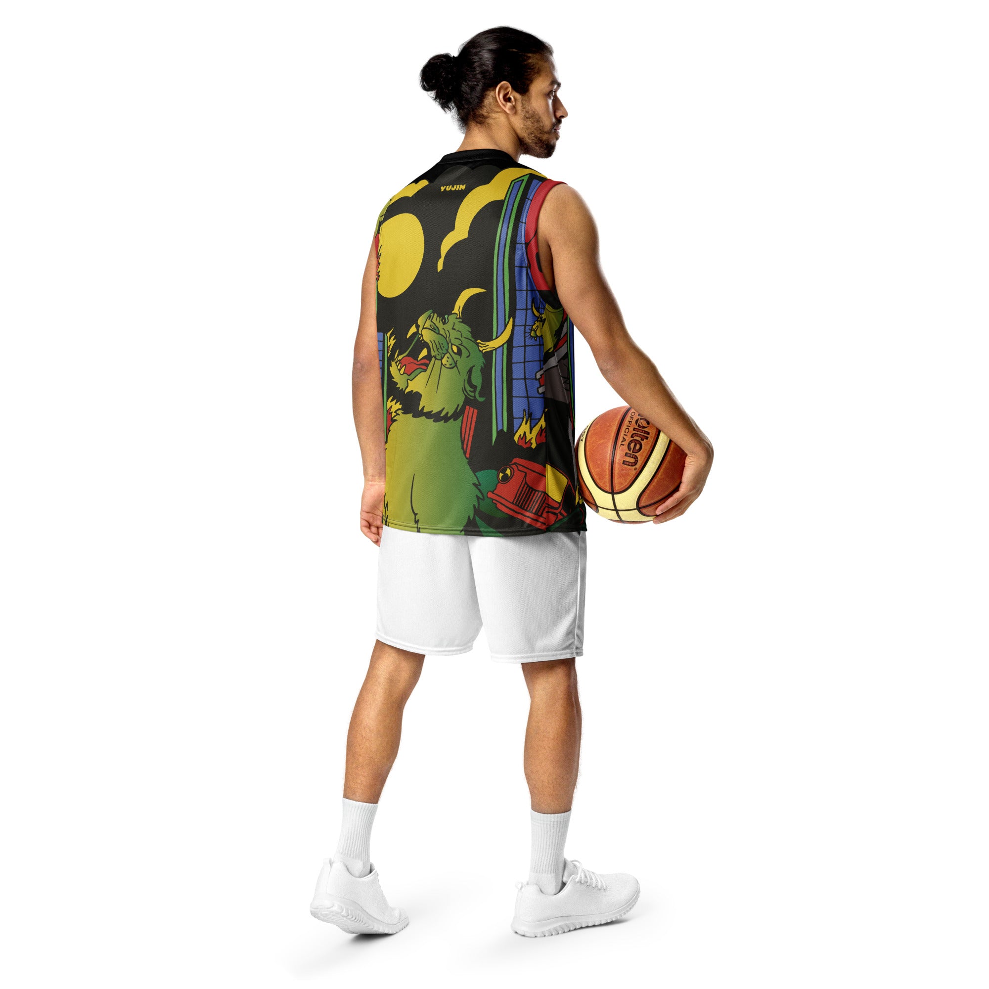 Devil Cat Recycled Basketball Jersey | Yūjin Japanese Anime Streetwear Clothing