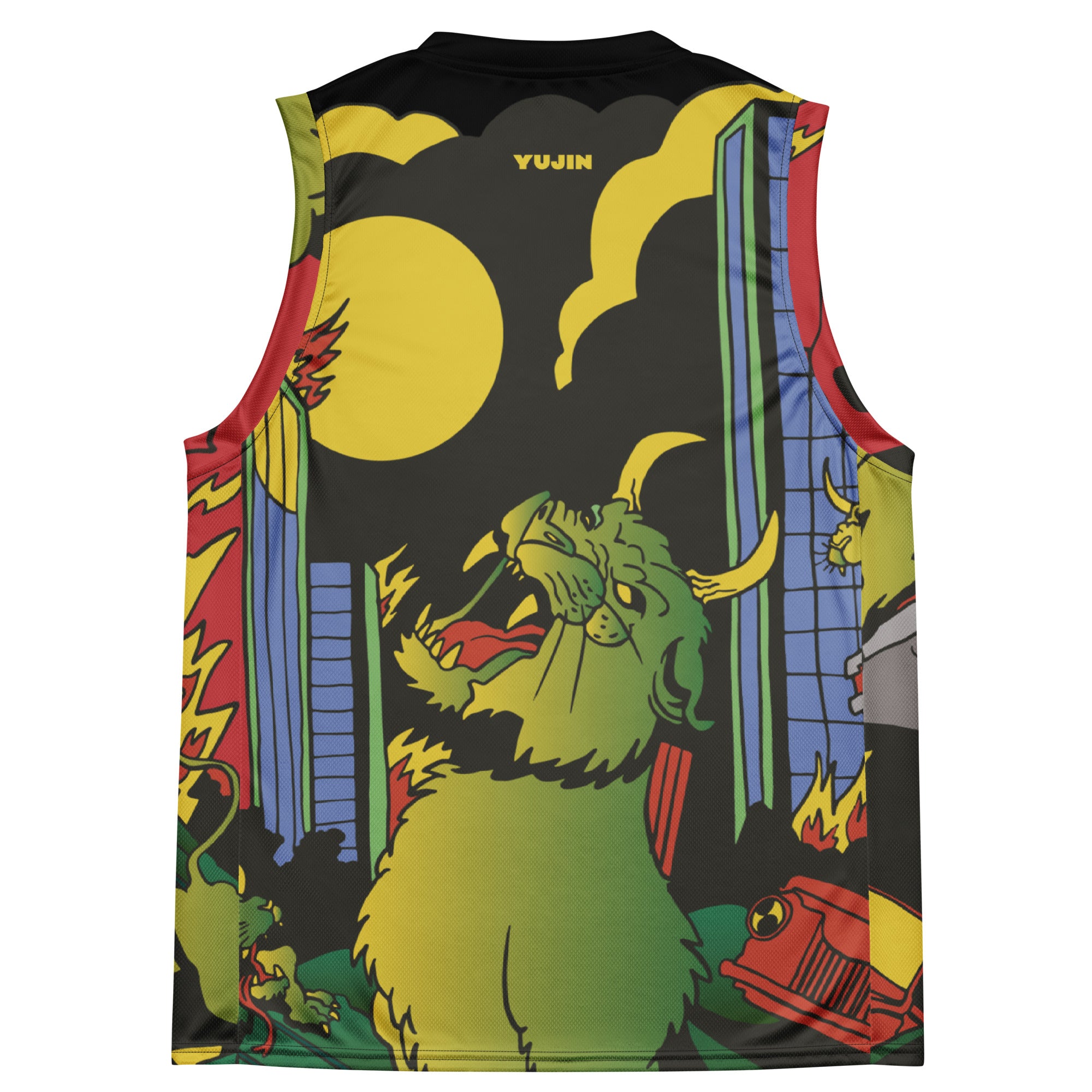 Devil Cat Recycled Basketball Jersey | Yūjin Japanese Anime Streetwear Clothing