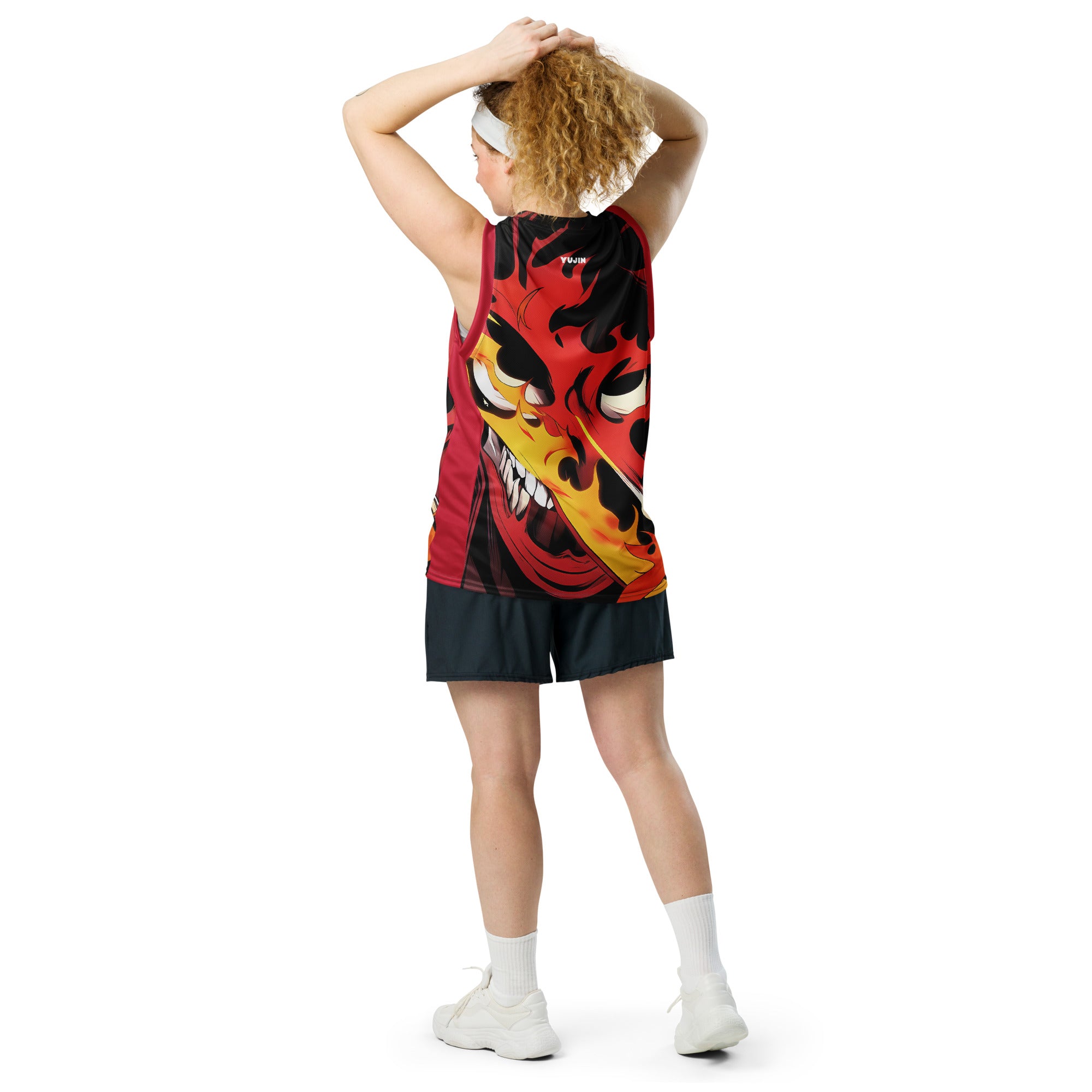 Demon Time Recycled Basketball Jersey | Yūjin Japanese Anime Streetwear Clothing