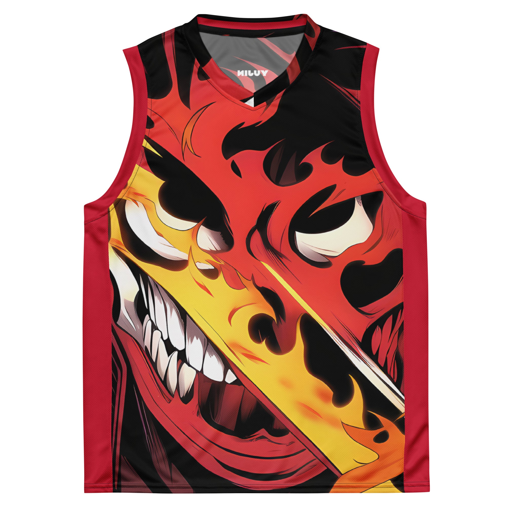 Demon Time Recycled Basketball Jersey | Yūjin Japanese Anime Streetwear Clothing