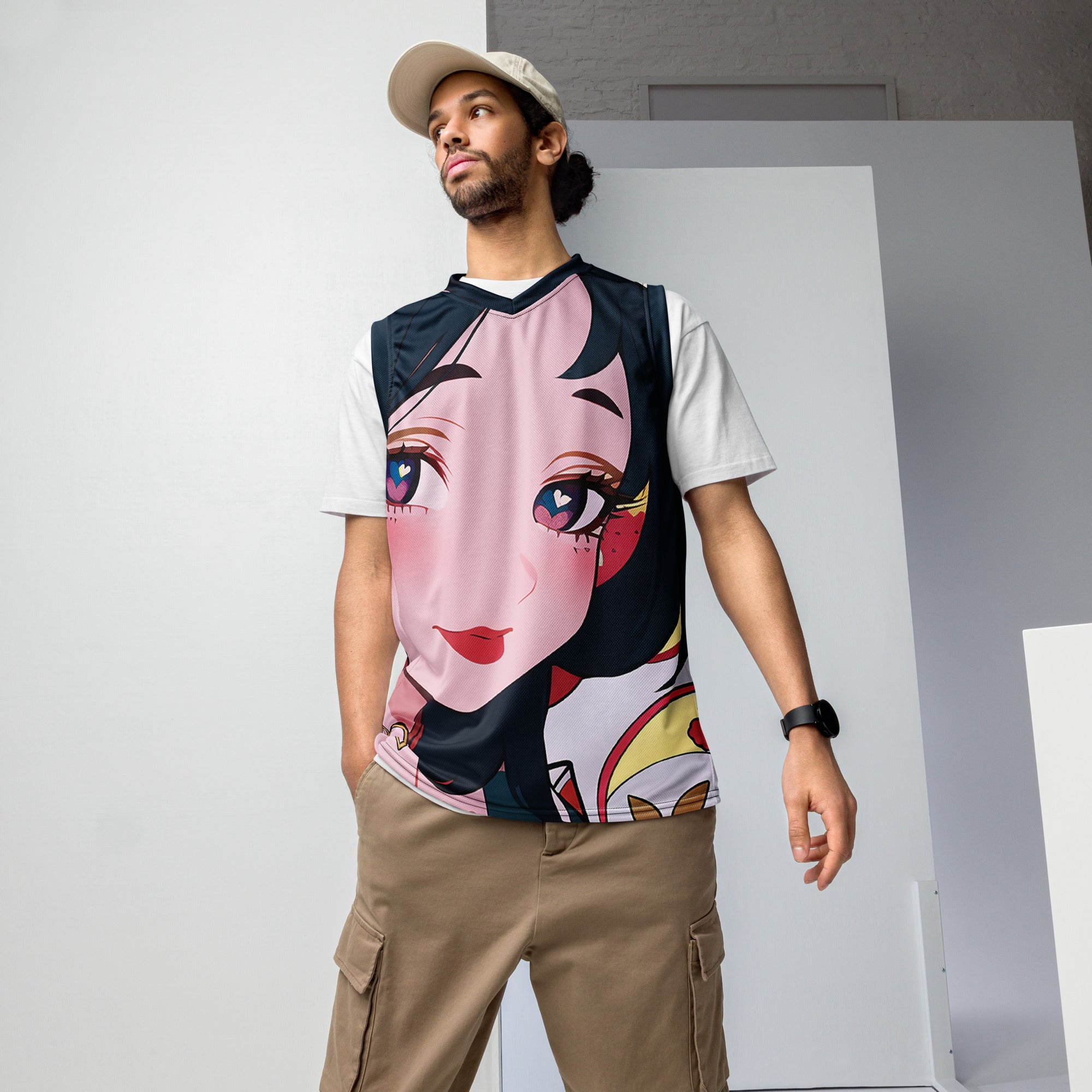 Deeply In Love Recycled Basketball Jersey | Yūjin Japanese Anime Streetwear Clothing