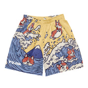 Swimming Corgi Mesh Shorts | Yūjin Japanese Anime Streetwear Clothing