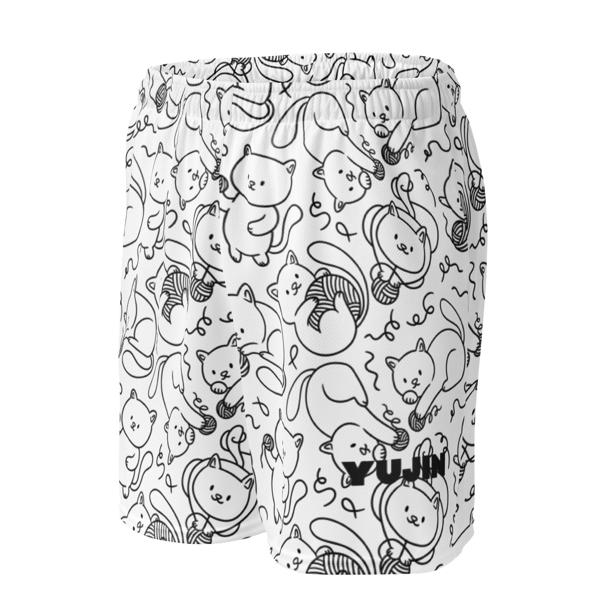 Playful Cat Mesh Shorts | Yūjin Japanese Anime Streetwear Clothing