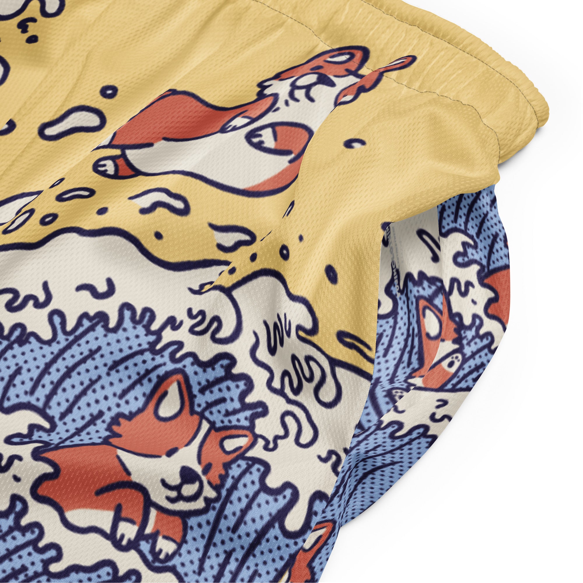 Swimming Corgi Mesh Shorts | Yūjin Japanese Anime Streetwear Clothing