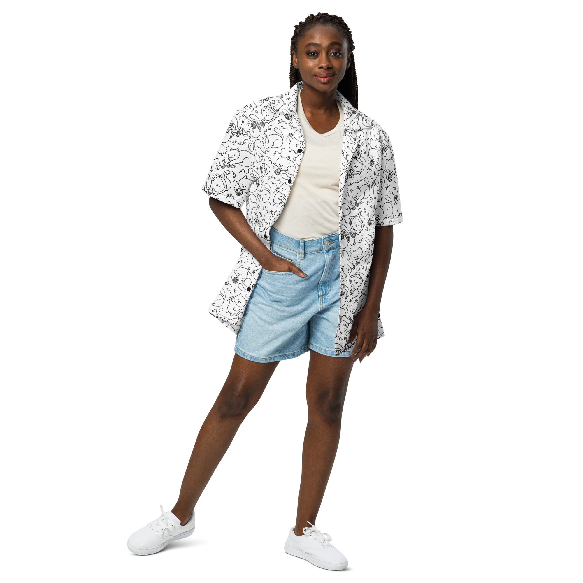 Playful Cat Shirt | Yūjin Japanese Anime Streetwear Clothing
