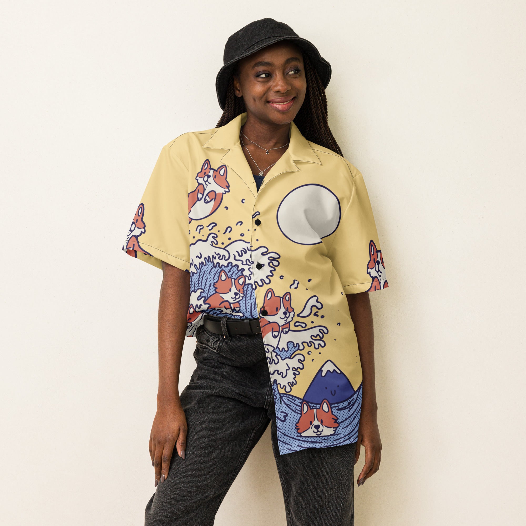 Swimming Corgi Shirt | Yūjin Japanese Anime Streetwear Clothing