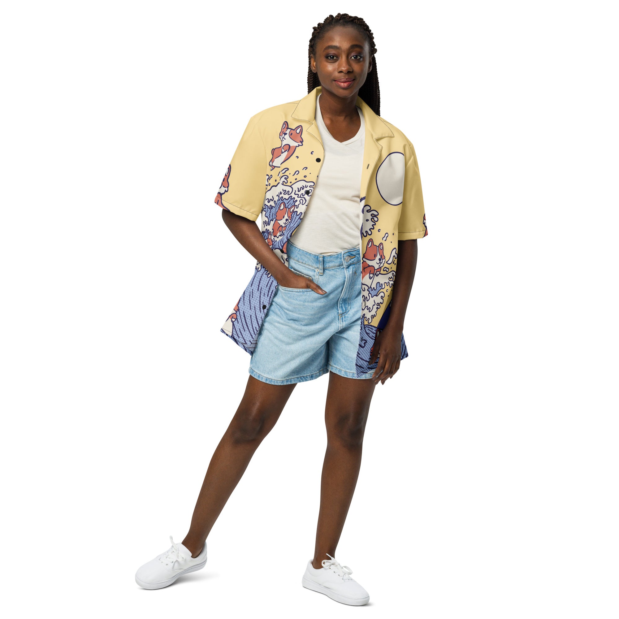 Swimming Corgi Shirt | Yūjin Japanese Anime Streetwear Clothing