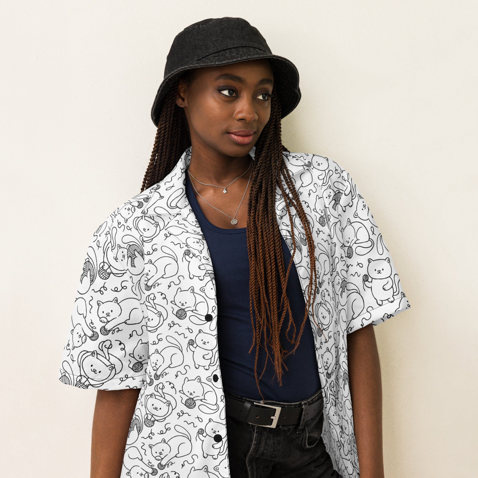 Playful Cat Shirt | Yūjin Japanese Anime Streetwear Clothing