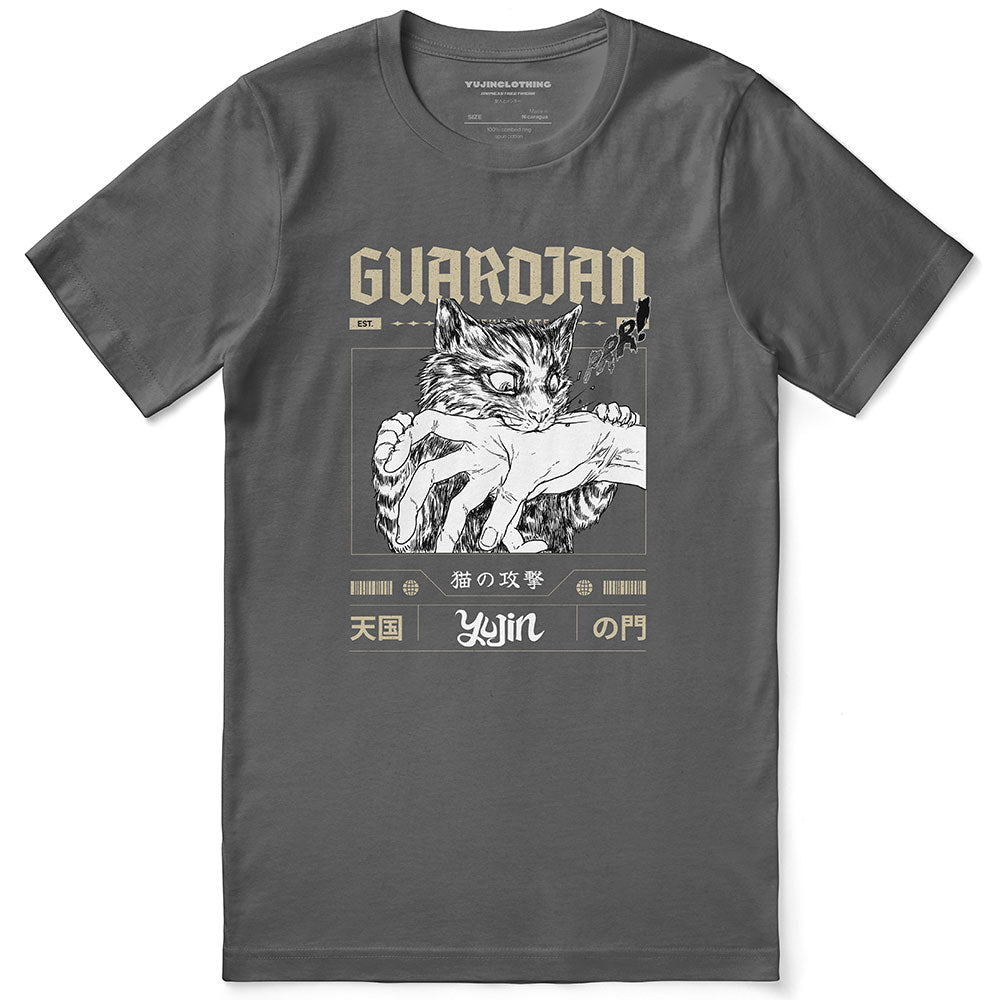 Guardian Cat T-Shirt | Yūjin Japanese Anime Streetwear Clothing