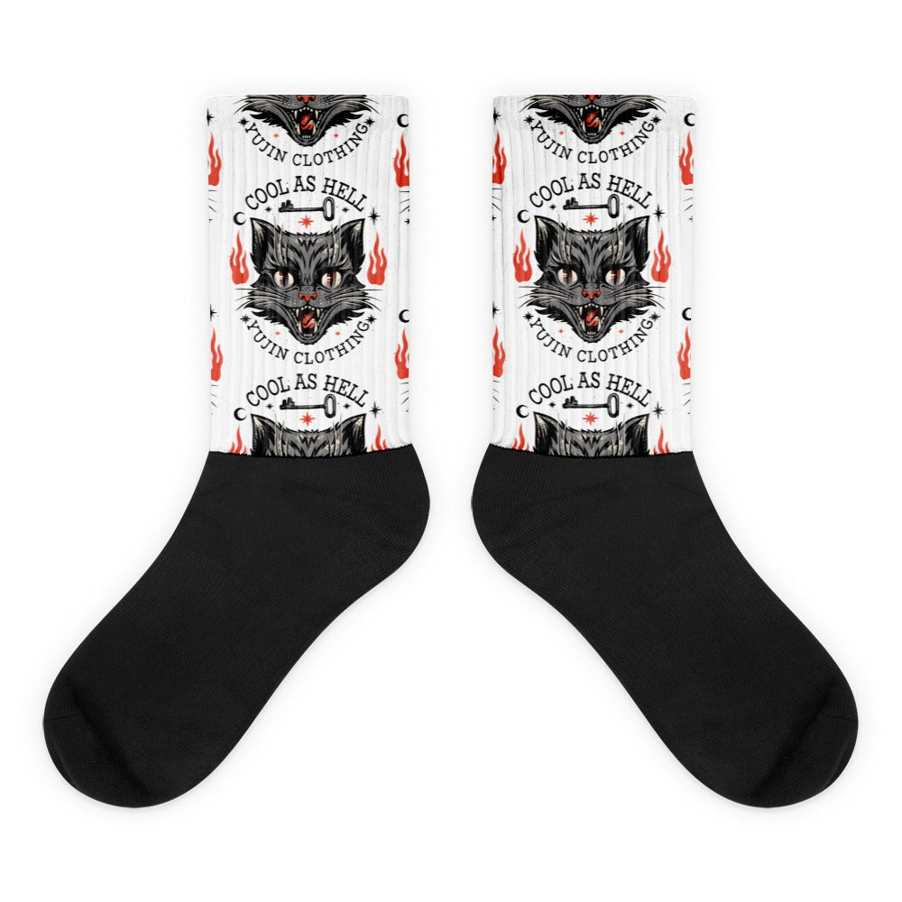 Cool As Hell Cat Socks | Yūjin Japanese Anime Streetwear Clothing