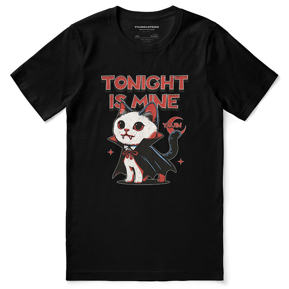 Tonight Is Mine Cat T-Shirt | Yūjin Japanese Anime Streetwear Clothing