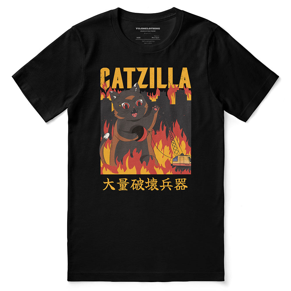 Catzilla City Cat T-Shirt | Yūjin Japanese Anime Streetwear Clothing