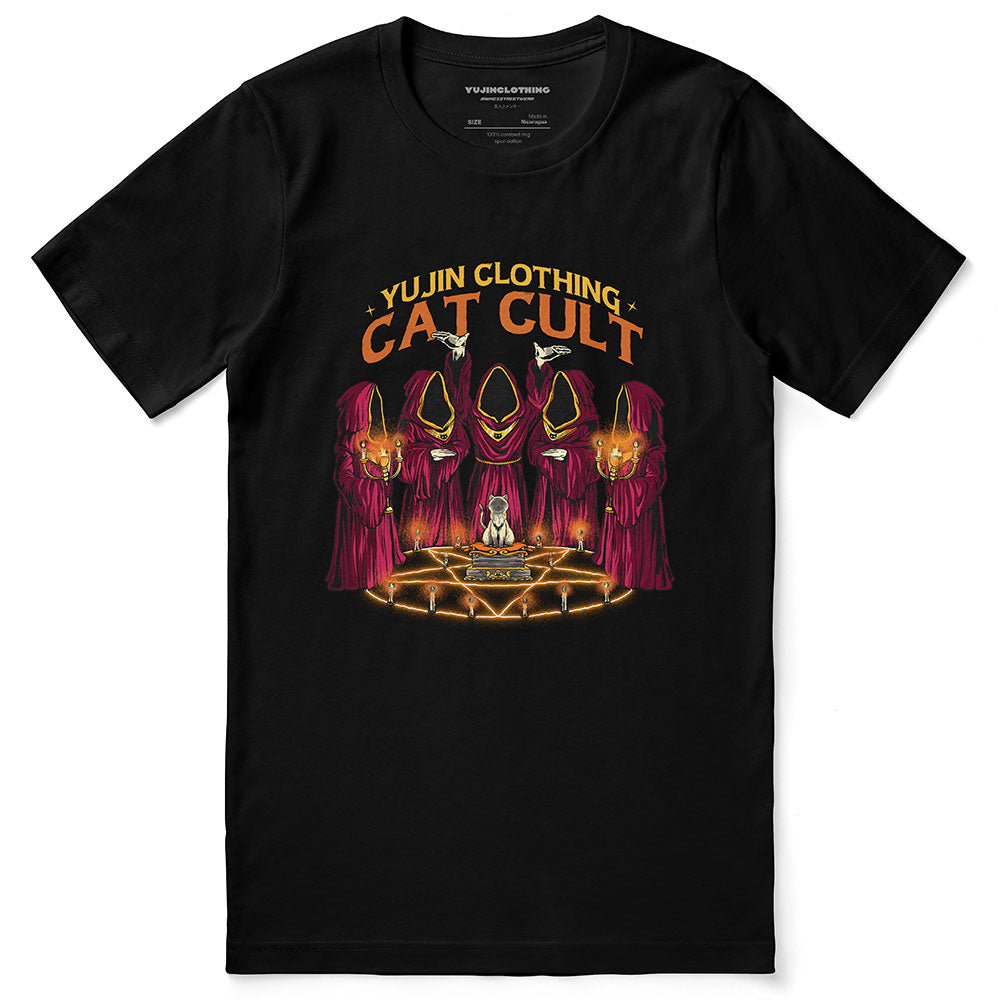 Cat Cult T-Shirt | Yūjin Japanese Anime Streetwear Clothing