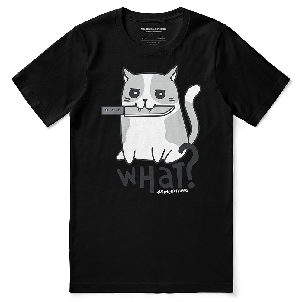 Bad Intentions Cat T-Shirt | Yūjin Japanese Anime Streetwear Clothing