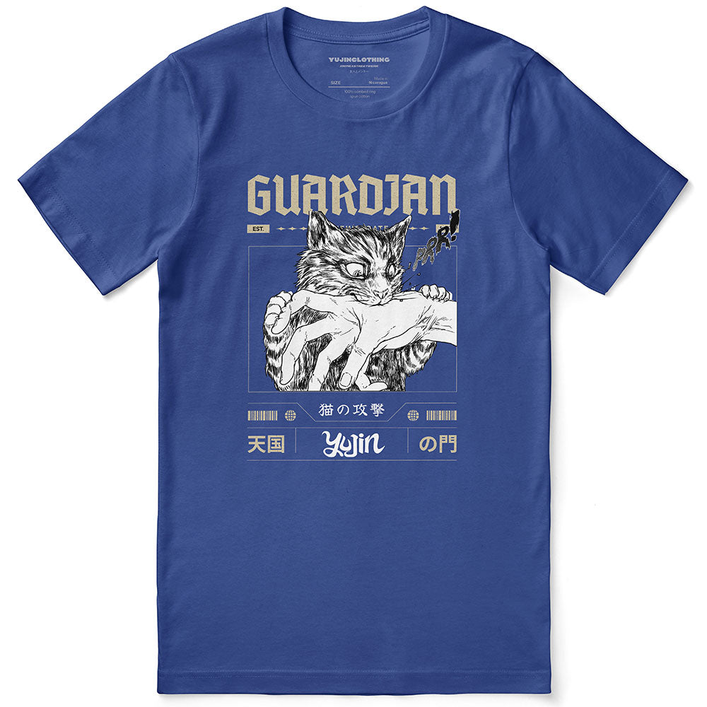 Guardian Cat T-Shirt | Yūjin Japanese Anime Streetwear Clothing