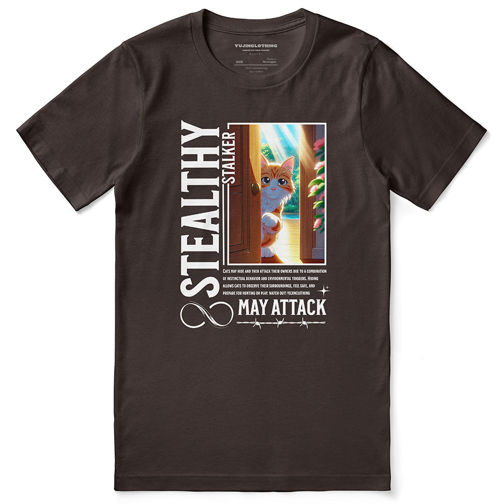Stealthy Cat T-Shirt | Yūjin Japanese Anime Streetwear Clothing