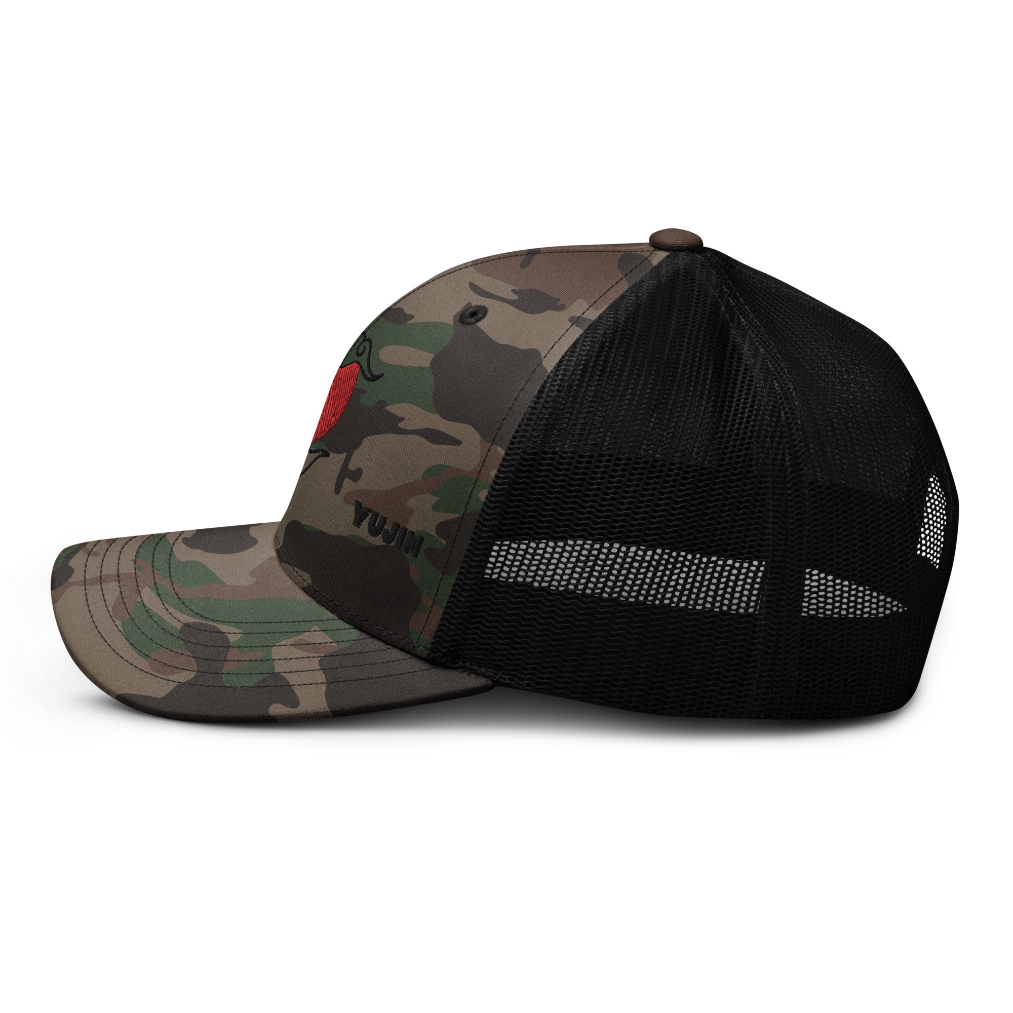Red Moon Camouflage Trucker Hat  | Yūjin Japanese Anime Streetwear Clothing