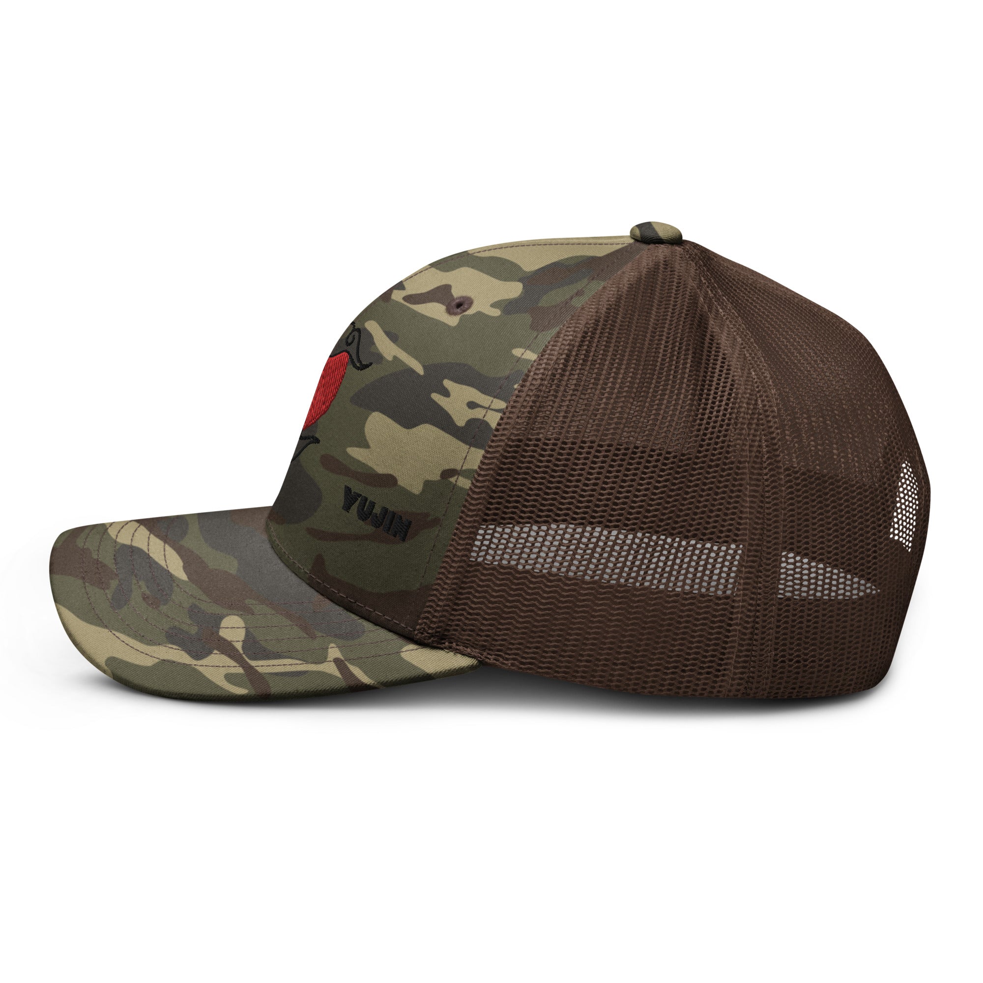 Red Moon Camouflage Trucker Hat  | Yūjin Japanese Anime Streetwear Clothing