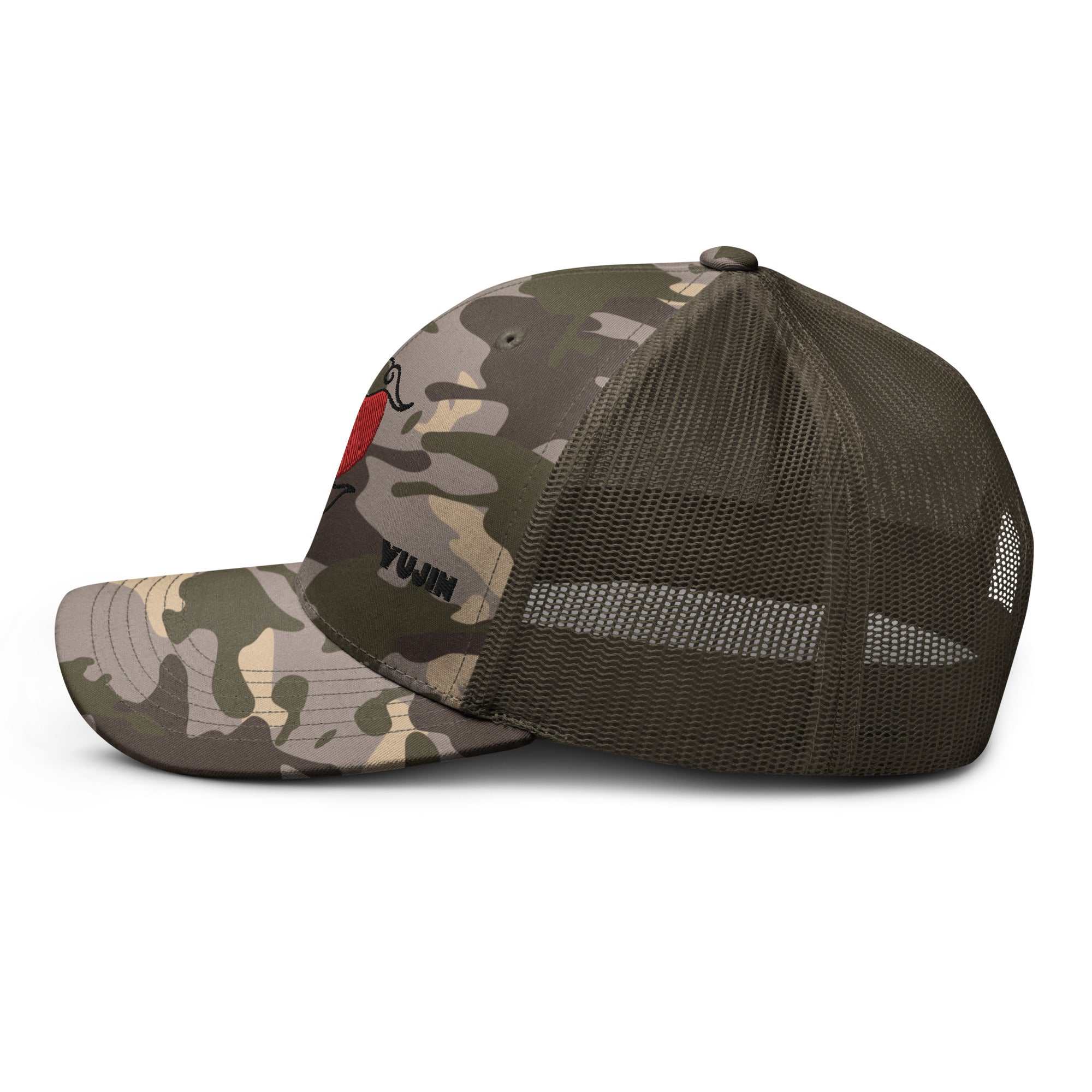Red Moon Camouflage Trucker Hat  | Yūjin Japanese Anime Streetwear Clothing