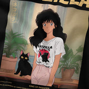 Catzilla And Girl T-Shirt | Yūjin Japanese Anime Streetwear Clothing