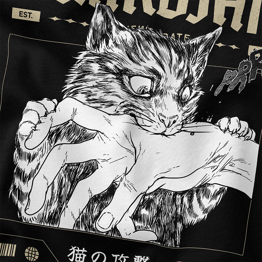 Guardian Cat T-Shirt | Yūjin Japanese Anime Streetwear Clothing