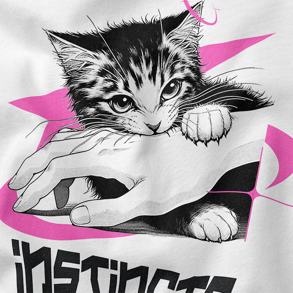 Instincts Cat T-Shirt | Yūjin Japanese Anime Streetwear Clothing