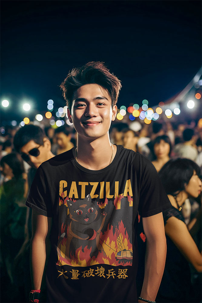 Catzilla City Cat T-Shirt | Yūjin Japanese Anime Streetwear Clothing