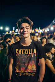 Catzilla City Cat T-Shirt | Yūjin Japanese Anime Streetwear Clothing