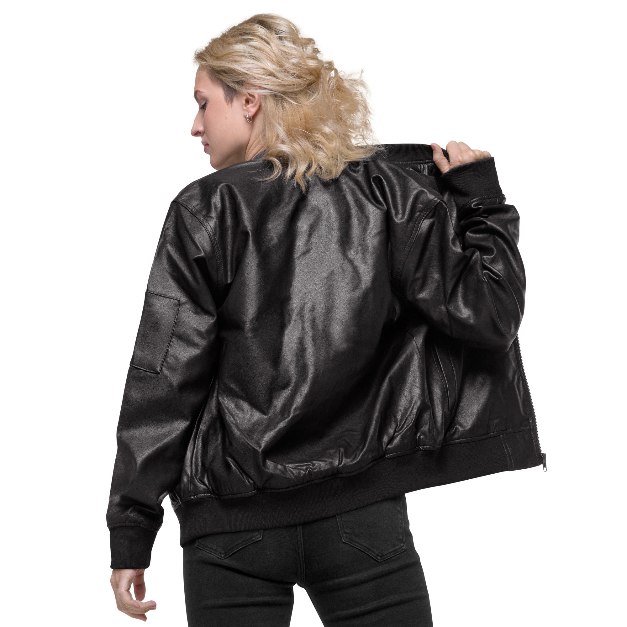 Gimbo Leather Bomber Jacket | Yūjin Japanese Anime Streetwear Clothing