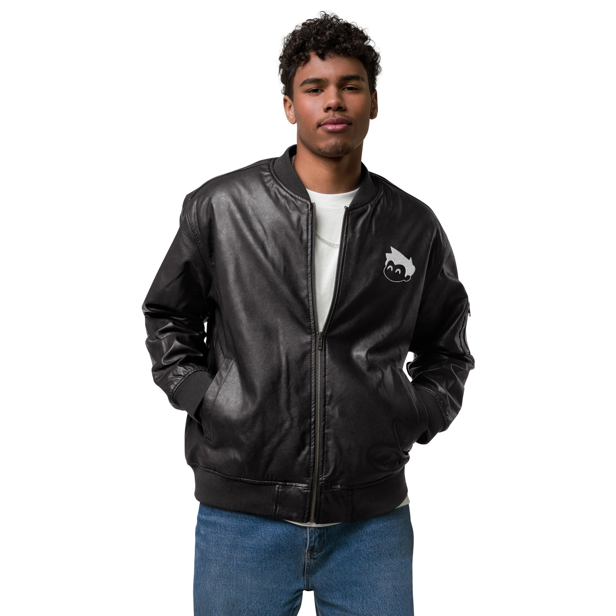 Gimbo Leather Bomber Jacket | Yūjin Japanese Anime Streetwear Clothing