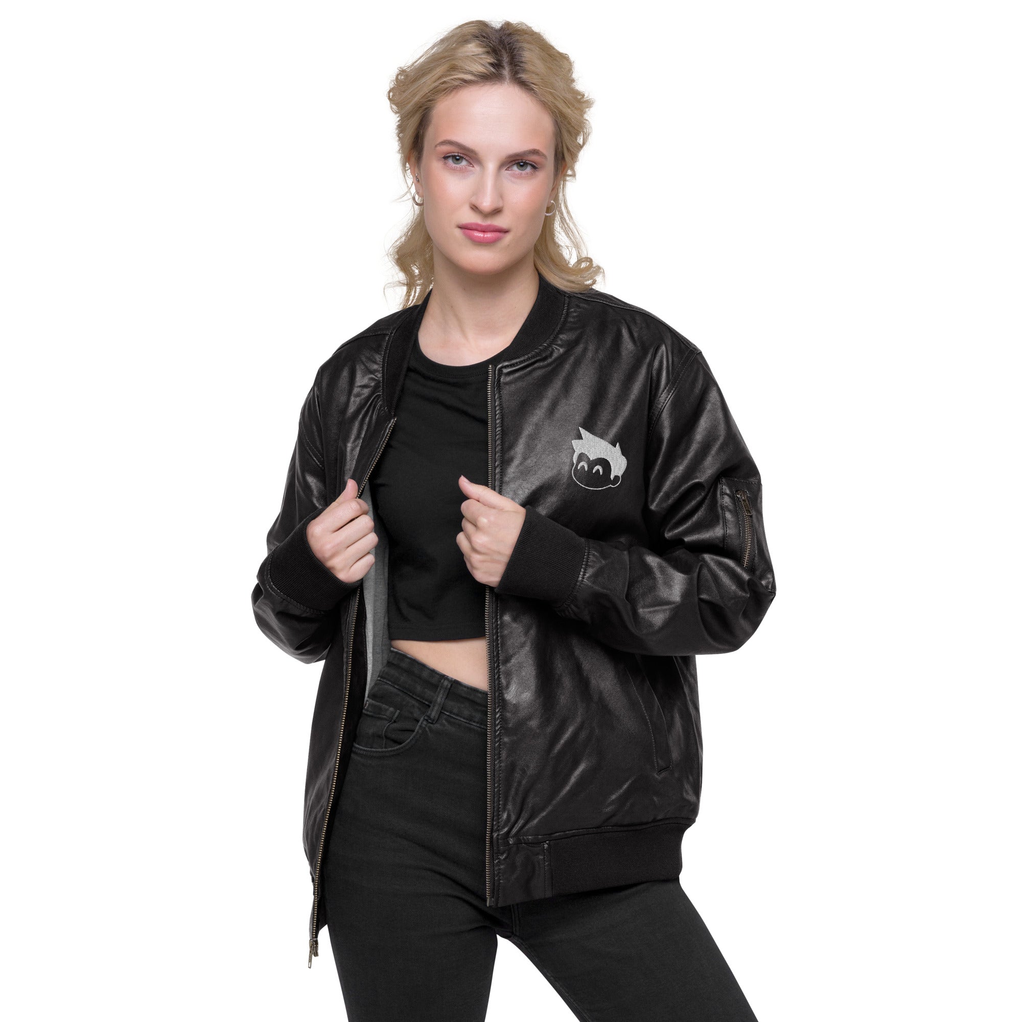 Gimbo Leather Bomber Jacket | Yūjin Japanese Anime Streetwear Clothing