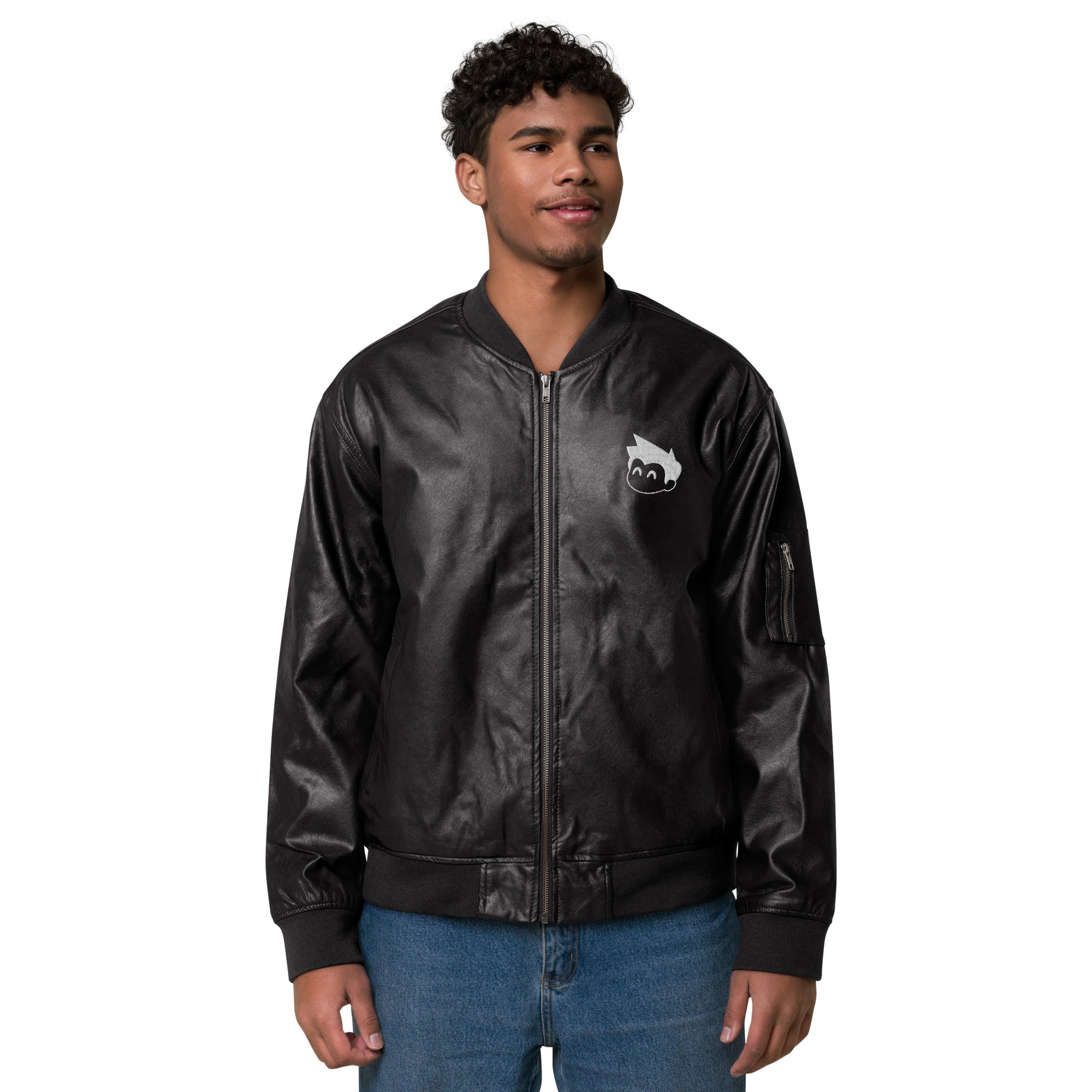 Gimbo Leather Bomber Jacket | Yūjin Japanese Anime Streetwear Clothing
