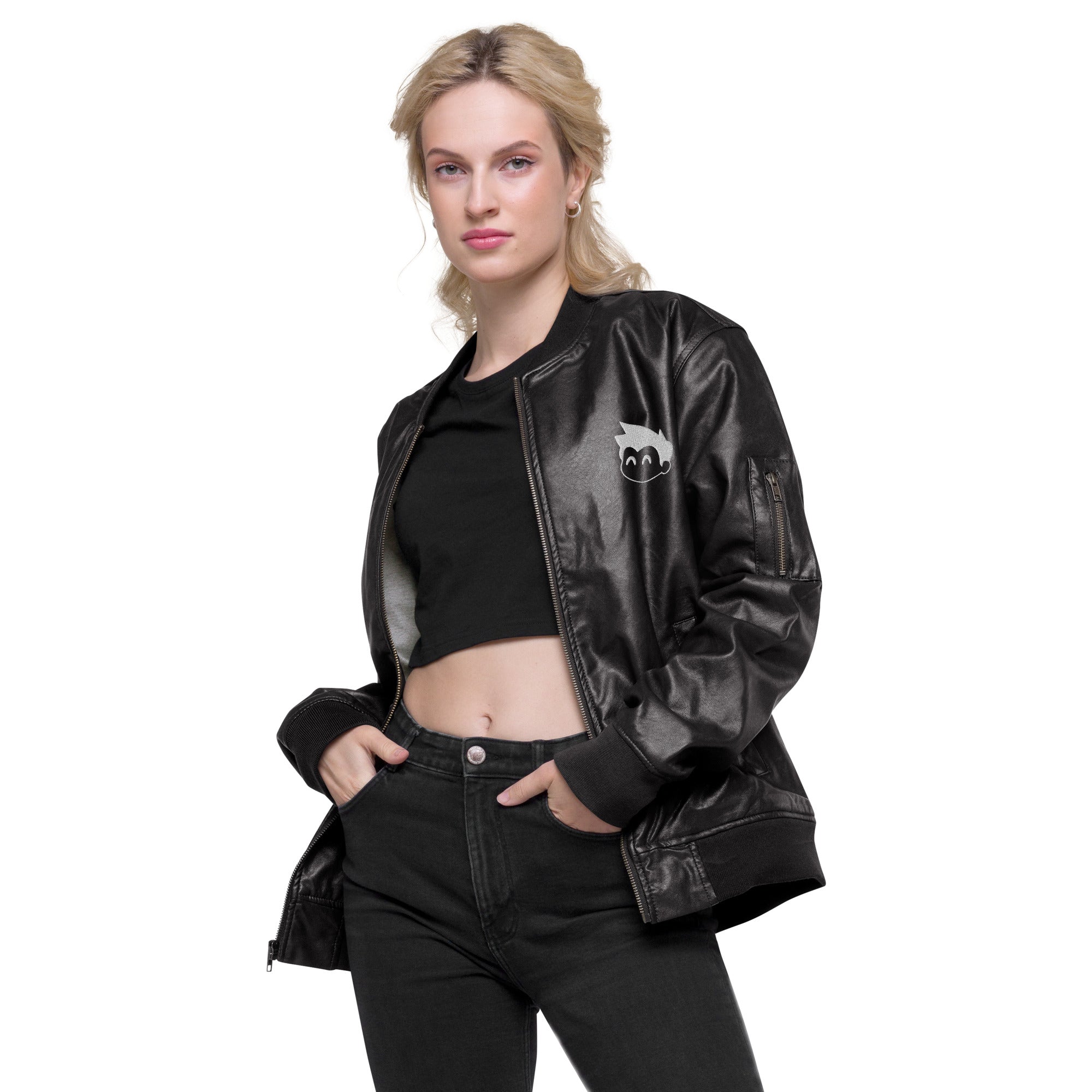 Gimbo Leather Bomber Jacket | Yūjin Japanese Anime Streetwear Clothing