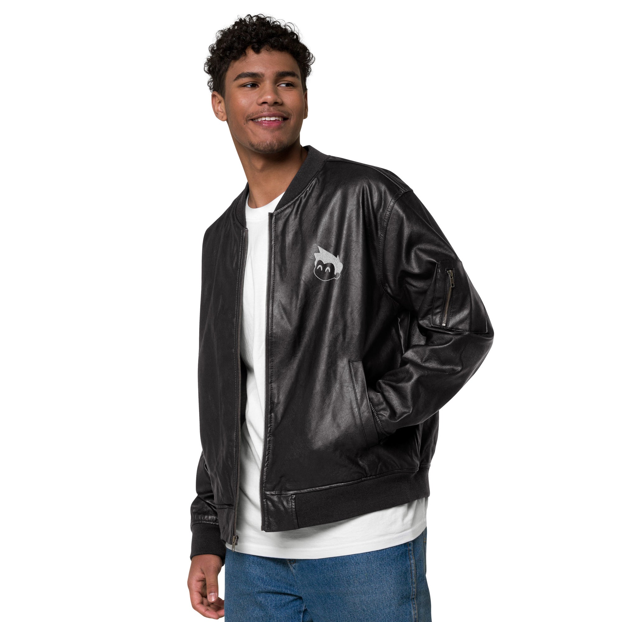Gimbo Leather Bomber Jacket | Yūjin Japanese Anime Streetwear Clothing