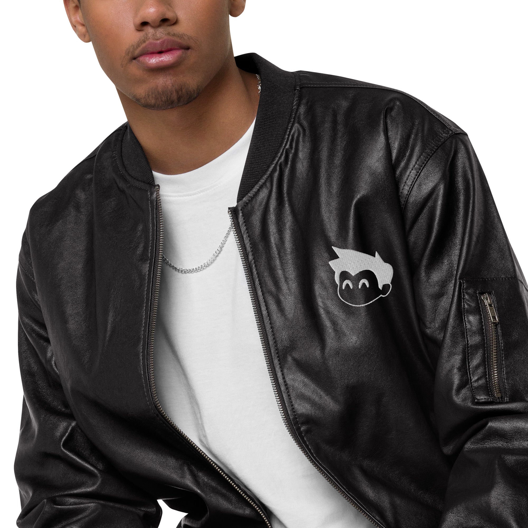 Gimbo Leather Bomber Jacket | Yūjin Japanese Anime Streetwear Clothing