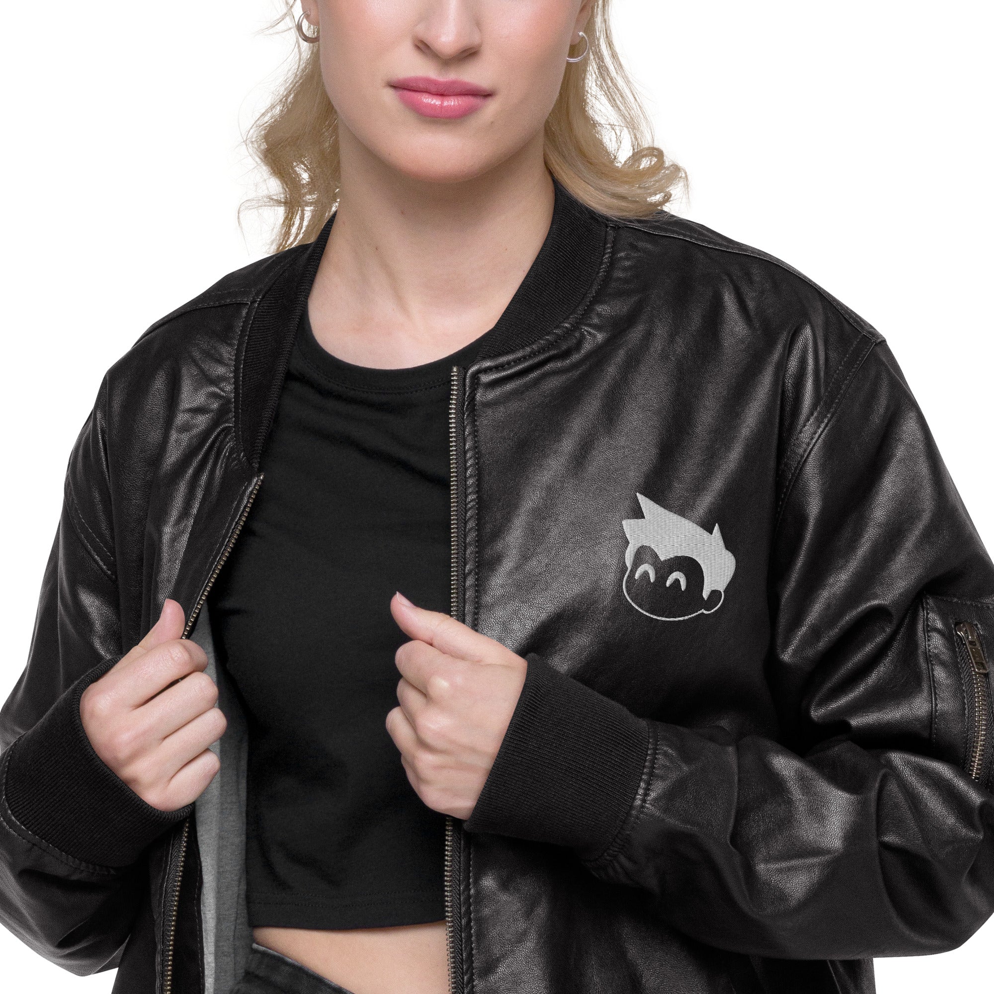 Gimbo Leather Bomber Jacket | Yūjin Japanese Anime Streetwear Clothing