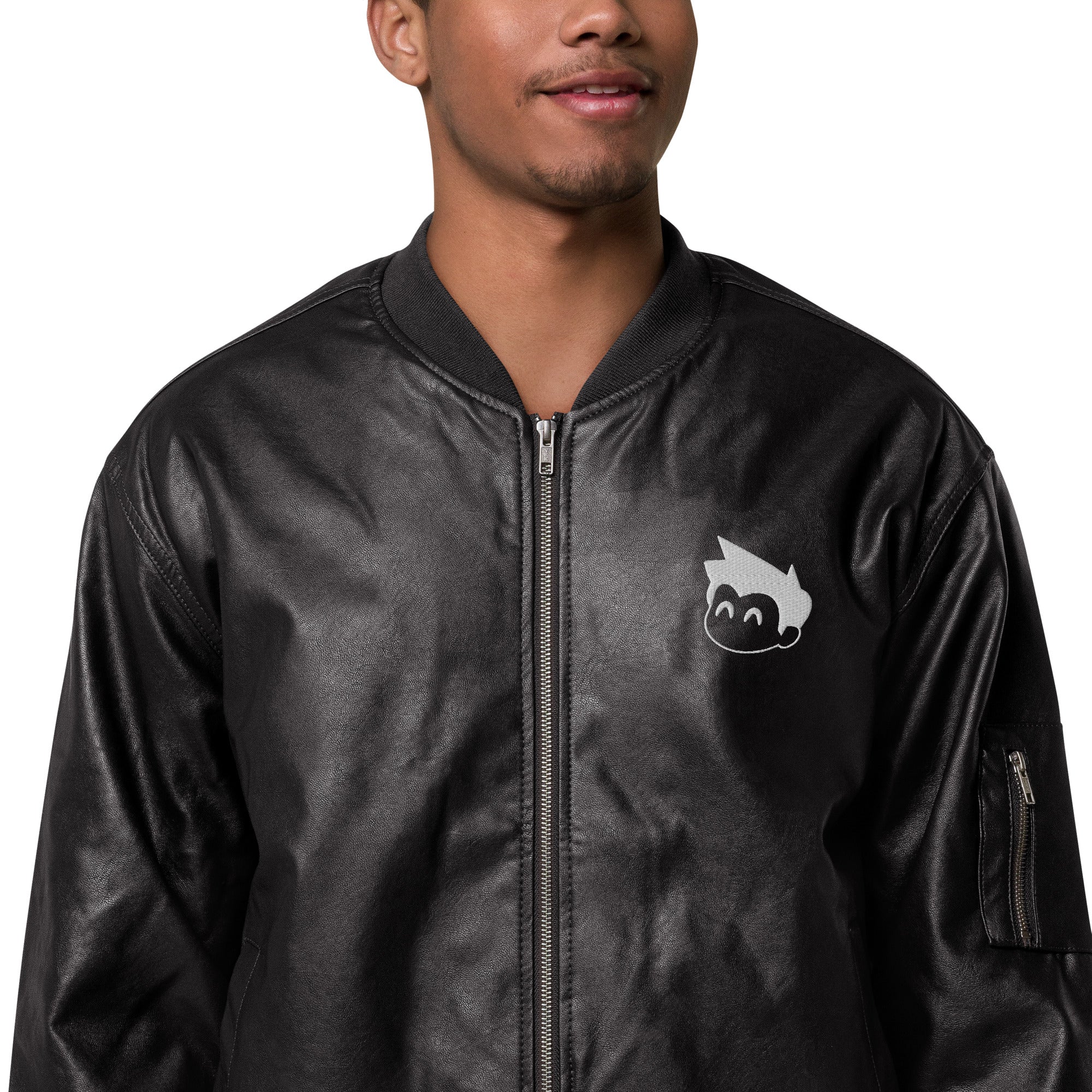 Gimbo Leather Bomber Jacket | Yūjin Japanese Anime Streetwear Clothing