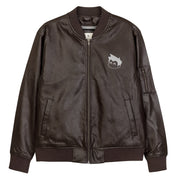 Gimbo Leather Bomber Jacket | Yūjin Japanese Anime Streetwear Clothing