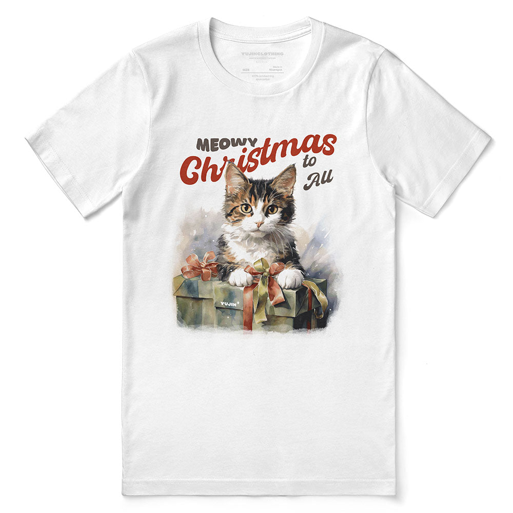 Meow Christmas T-Shirt | Yūjin Japanese Anime Streetwear Clothing