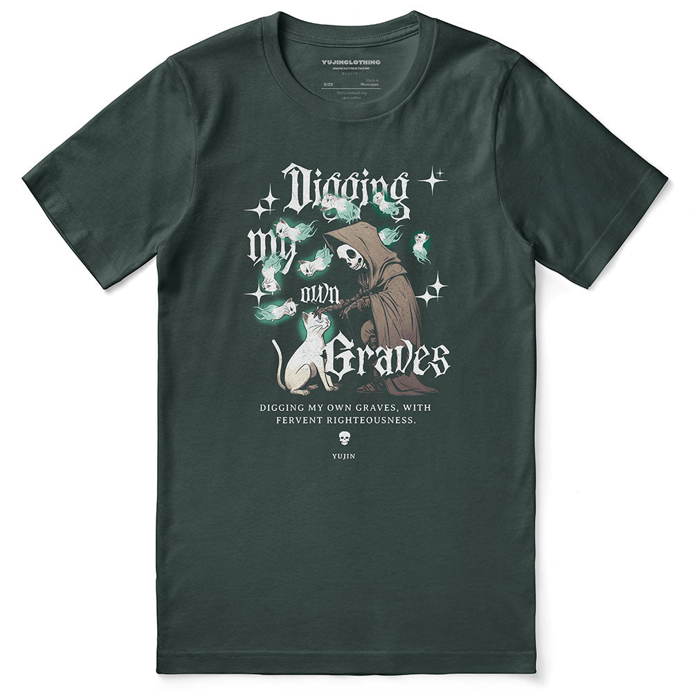 Digging My Own Graves T-Shirt | Yūjin Japanese Anime Streetwear Clothing