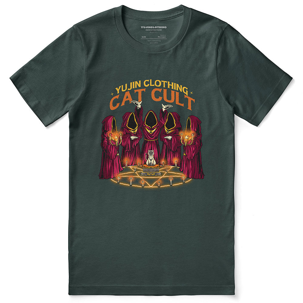Cat Cult T-Shirt | Yūjin Japanese Anime Streetwear Clothing