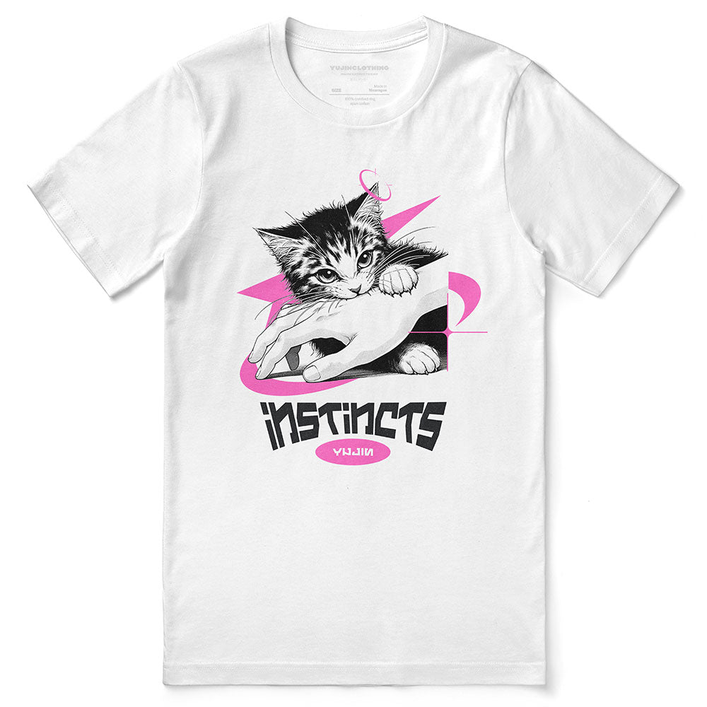 Instincts Cat T-Shirt | Yūjin Japanese Anime Streetwear Clothing