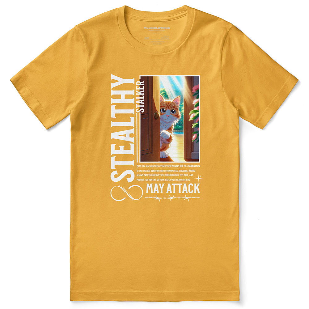 Stealthy Cat T-Shirt | Yūjin Japanese Anime Streetwear Clothing
