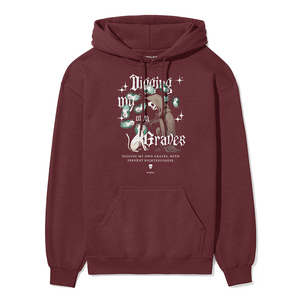 Digging My Own Graves Cat Hoodie | Yūjin Japanese Anime Streetwear Clothing
