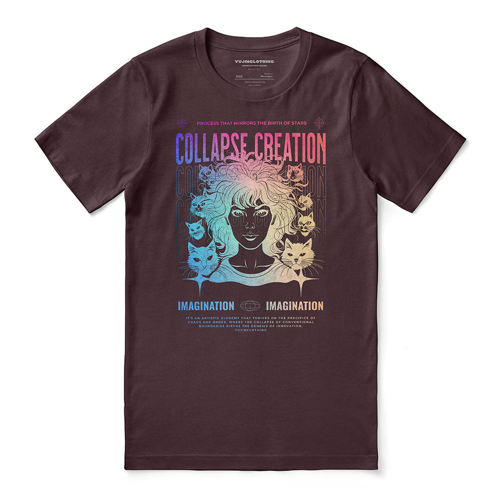 Collapse Creation Cat T-Shirt | Yūjin Japanese Anime Streetwear Clothing
